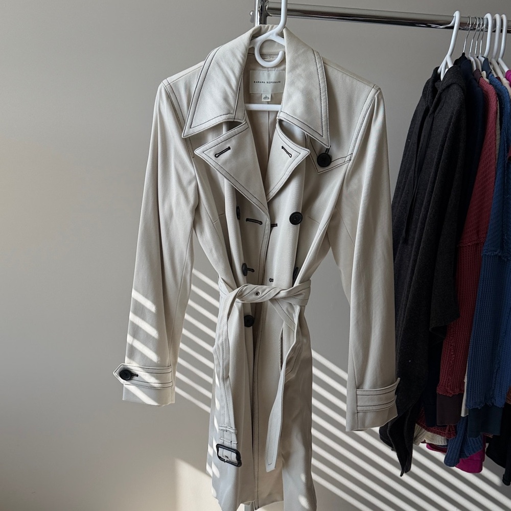 Banana Republic Cream Trench Coat